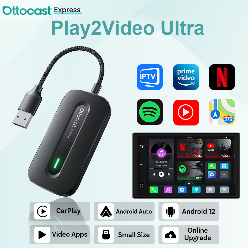 Car Accessories Youtube - Adaptador Inalámbrico OTTOCAST Play2Video Express para